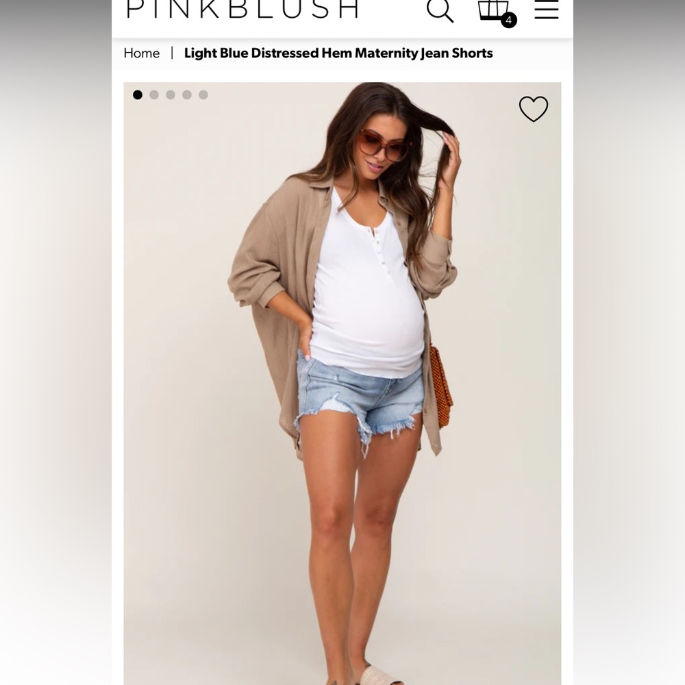 Mini shorts from pink blush maternity